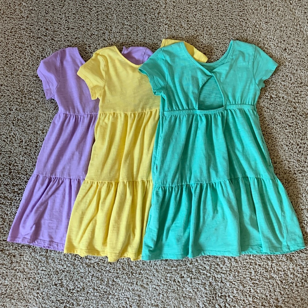Cat & Jack Set of 3 Play Dresses Size 4/5